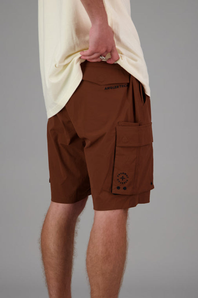 Just Another Fisherman Angler Tech Cargo Shorts Havana