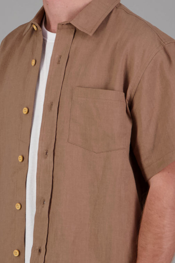 Just Another Fisherman Coastal SS Shirt - Brown