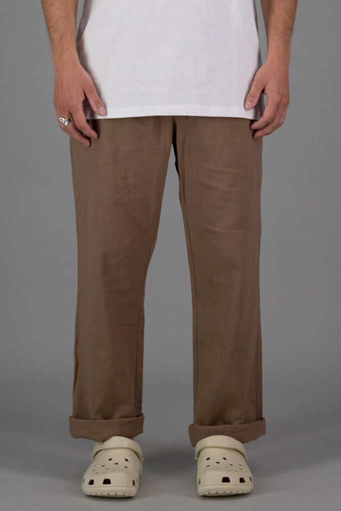 Just Another Fisherman Dinghy Linen Pants Light Brown