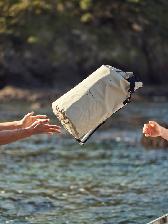 Just Another Fisherman Galley Cooler Dry Bag Taupe Harry and Her