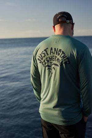 Just Another Fisherman Kelp Upf40 L/S Tee Harbour Teal