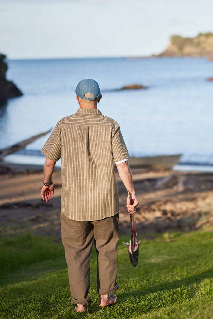 Just Another Fisherman Longitude S/S Shirt Lichen Stripe