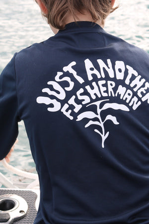 Just Another Fisherman Mini Kelp Upf40 L/S Tee Navy