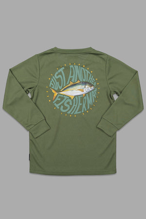 Just Another Fisherman Mini Trev Upf40 L/S Tee Lichen