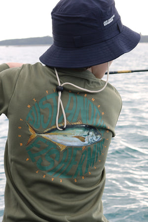 Just Another Fisherman Mini Trev Upf40 L/S Tee Lichen