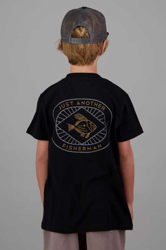 Just Another Fisherman Mini Zeus Tee - Black