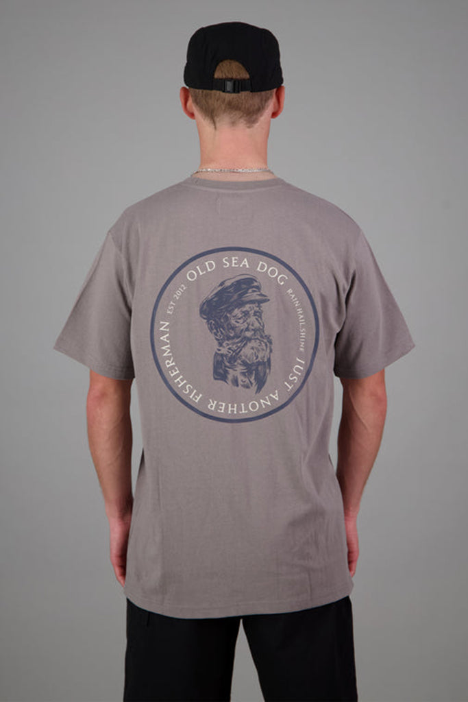 Just Another Fisherman Old Sea Dog Tee Grey