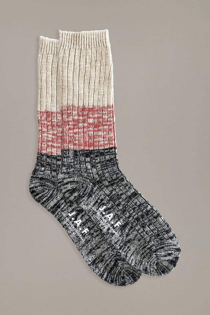 Just Another Fisherman Port Socks Beige/Cinnabar/Black