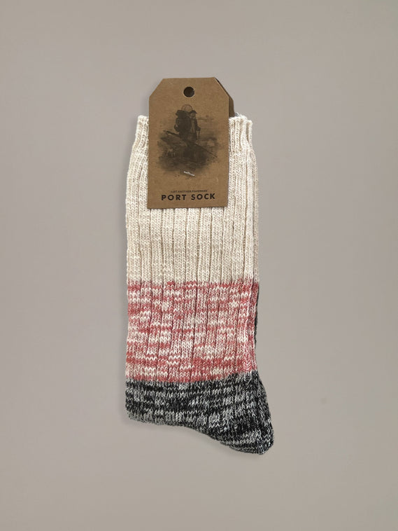 Just Another Fisherman Port Socks Beige/Cinnabar/Black