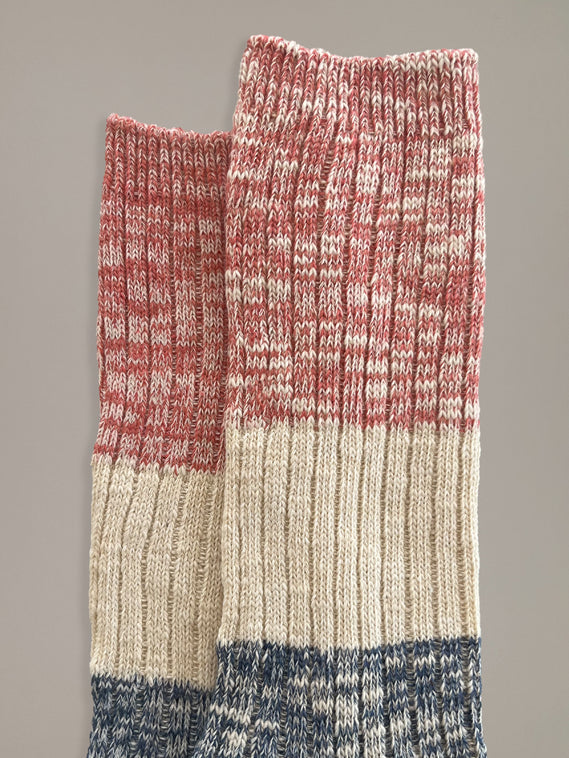 Just Another Fisherman Port Socks Cinnabar/Beige/Navy