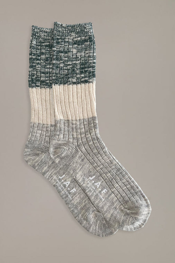 Just Another Fisherman Port Socks Green/Beige/Grey