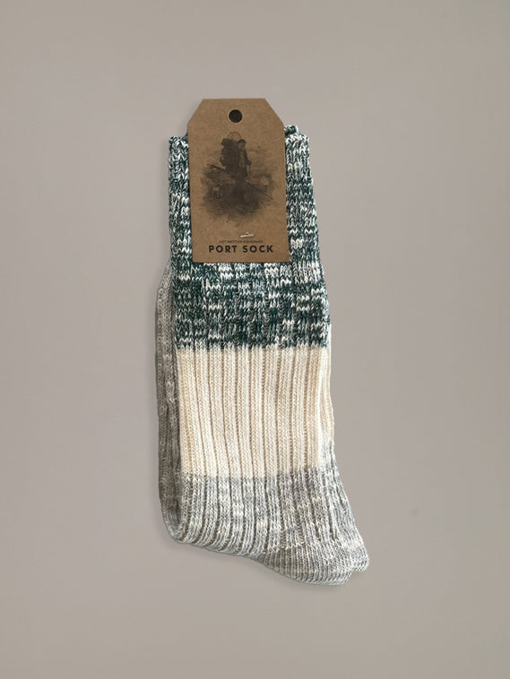 Just Another Fisherman Port Socks Green/Beige/Grey