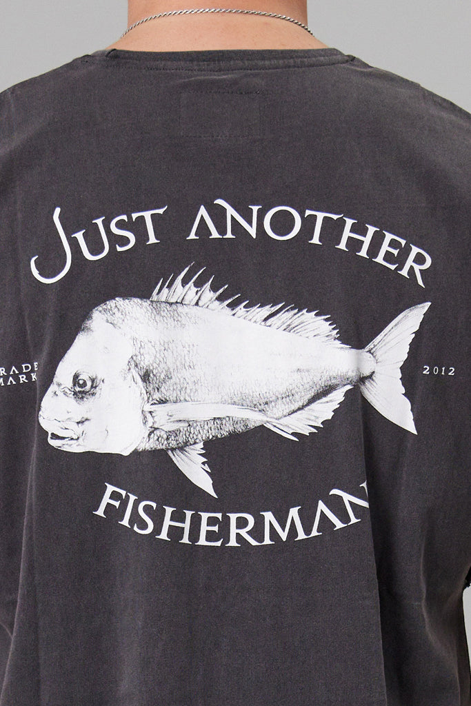 Just Another Fisherman Snapper Logo Tank Aged Black