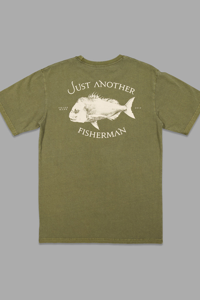 Just Another Fisherman Snapper Logo Tee Lichen