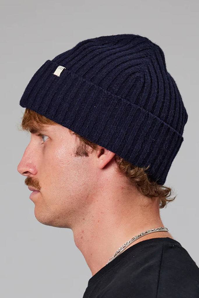 Just Another Fisherman Skipper Merino Beanie Navy