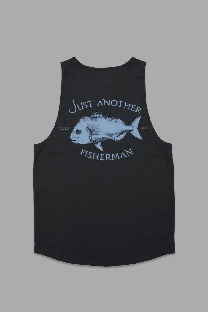 Just Another Fisherman Snapper Logo Singlet Black