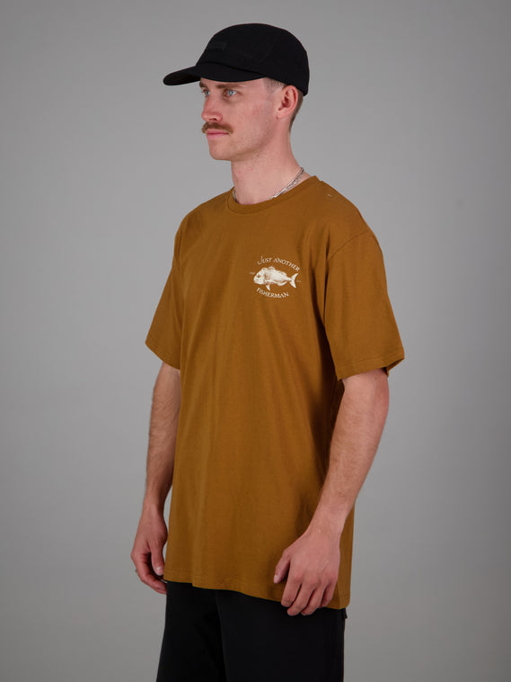 Just Another Fisherman Snapper Logo Tee Havana