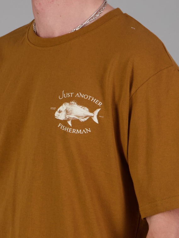 Just Another Fisherman Snapper Logo Tee Havana