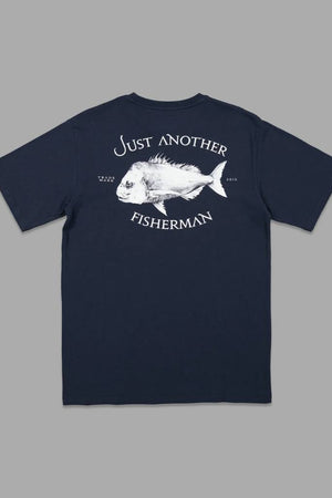 Just Another Fisherman Snapper Logo Tee Navy/White