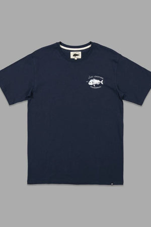 Just Another Fisherman Snapper Logo Tee Navy/White