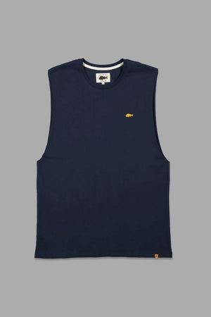 Just Another Fisherman Stamp Tank Navy