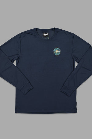 Just Another Fisherman Trev Upf40 L/S Tee Navy