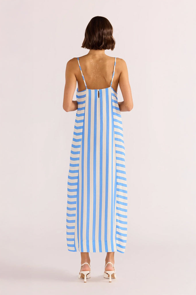 Mink Pink Nimue Stripe Midi Dress Blue Stripe