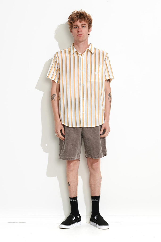 Misfit Primary Vacation Ss Shirt Orange Stripe