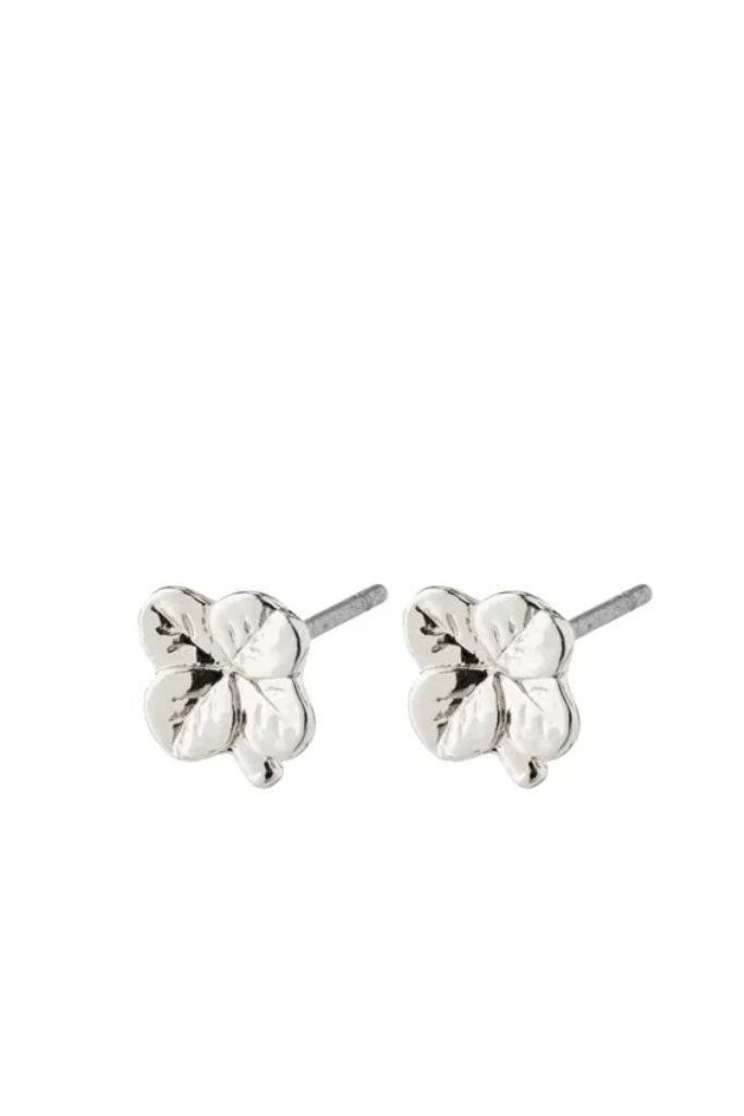 Octavia Recycled Clover Earrings - Silver Plated