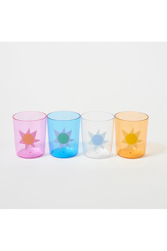 SunnyLife Poolside Highball Tumbler Utopia Multi Set of 4