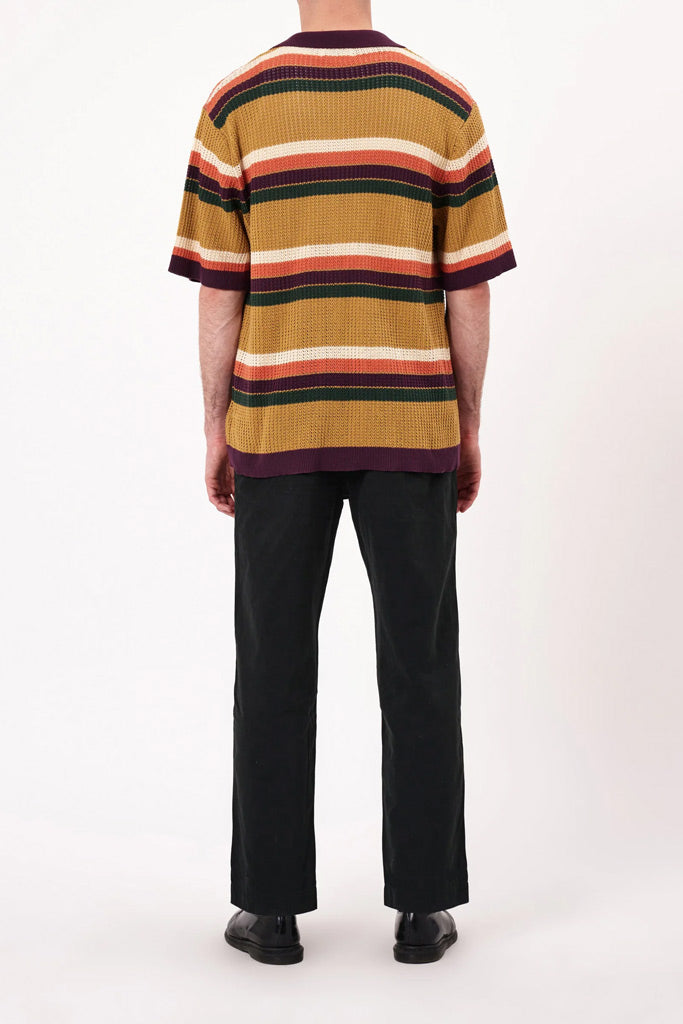 Rollas Bowler Rib Knit Shirt Multi Stripe