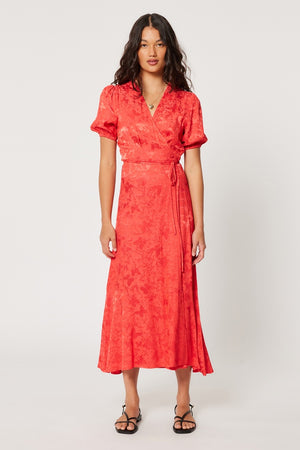 Rollas Verona Dress Jacquard Cherry