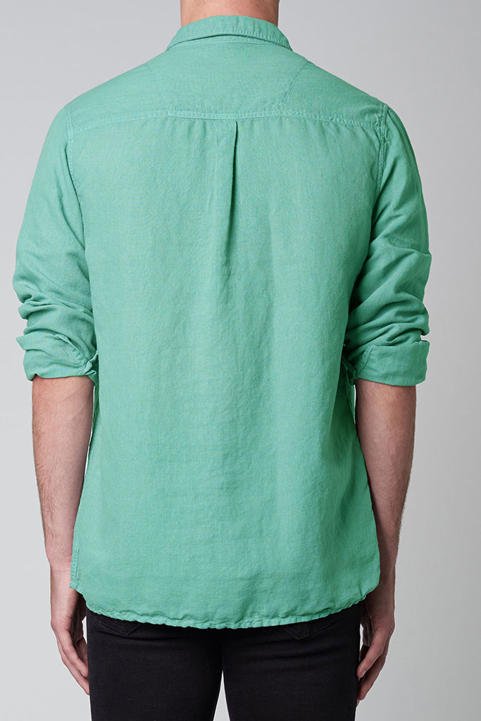 Rollas Men At Work L/S Hemp Shirt Sea Foam