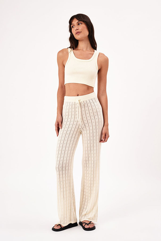 Rollas Milan Knit Pant Buttercream