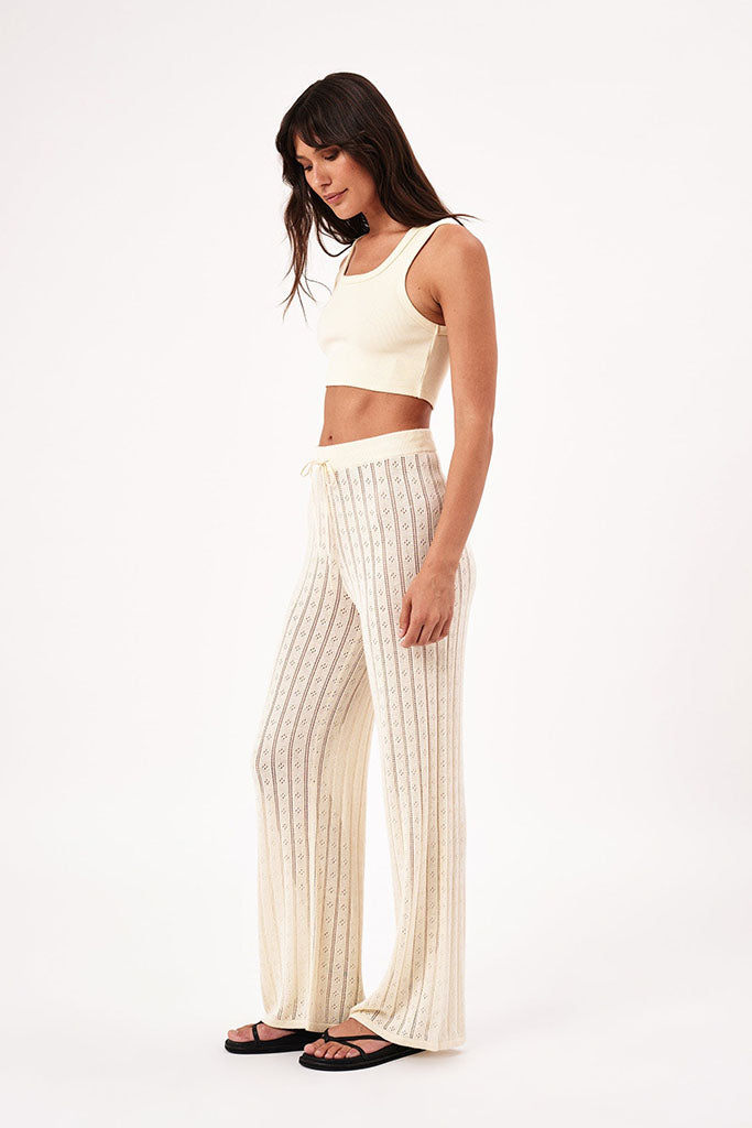 Rollas Milan Knit Pant Buttercream