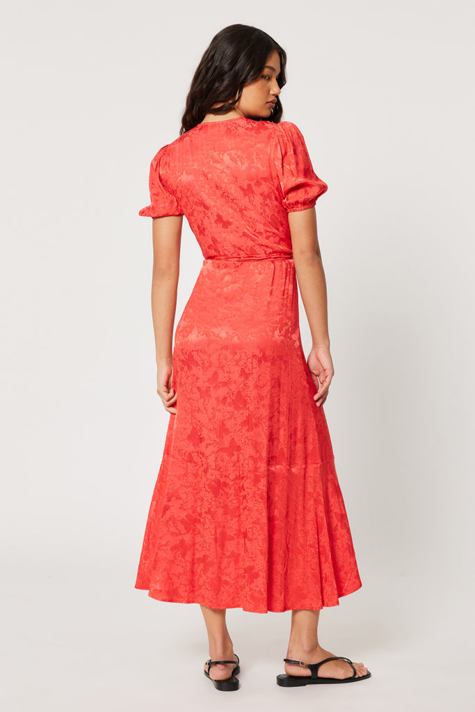 Rollas Verona Dress Jacquard Cherry