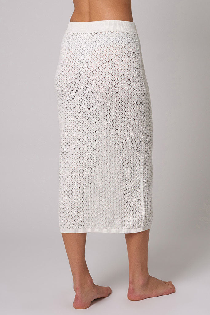 Rollas Slip Skirt Diamond Knit White