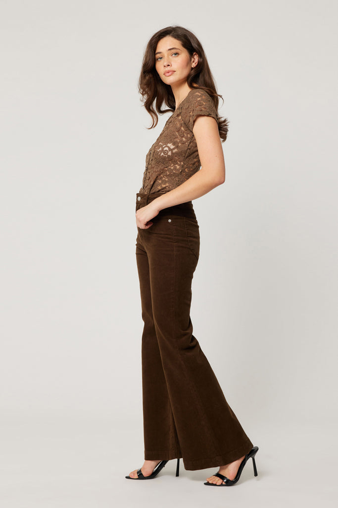 Rollas Eastcoast Flare Cord Nutmeg