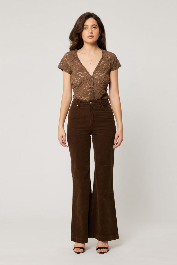 Rollas Eastcoast Flare Cord Nutmeg