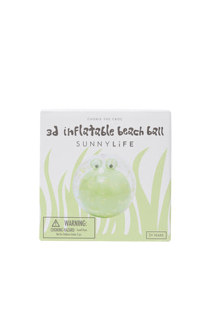 SunnyLife 3D Inflatable Beach Ball Cookie the Croc Light Khaki