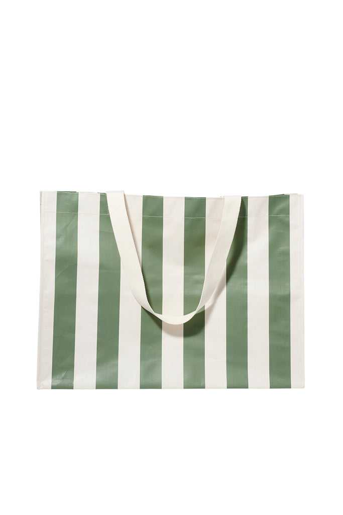 SunnyLife Carryall Beach Bag The Vacay Olive Stripe