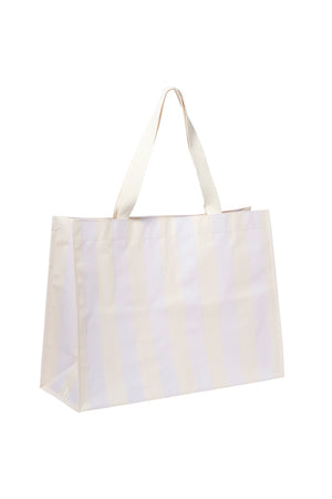 SunnyLife Carryall Beach Bag Rio Sun Pastel Lilac Stripe