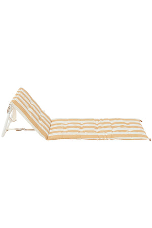 SunnyLife Reclining Beach Chair Mango Bay Golden Mustard Stripe