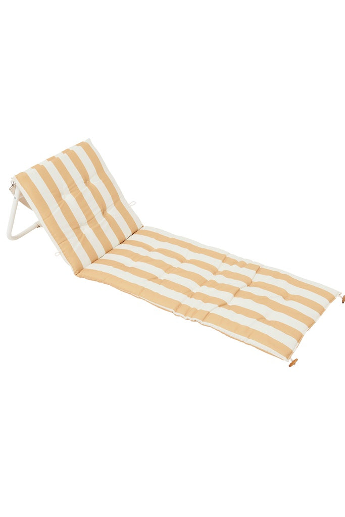 SunnyLife Reclining Beach Chair Mango Bay Golden Mustard Stripe