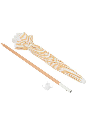 SunnyLife Beach Umbrella Mango Bay Golden Mustard Stripe