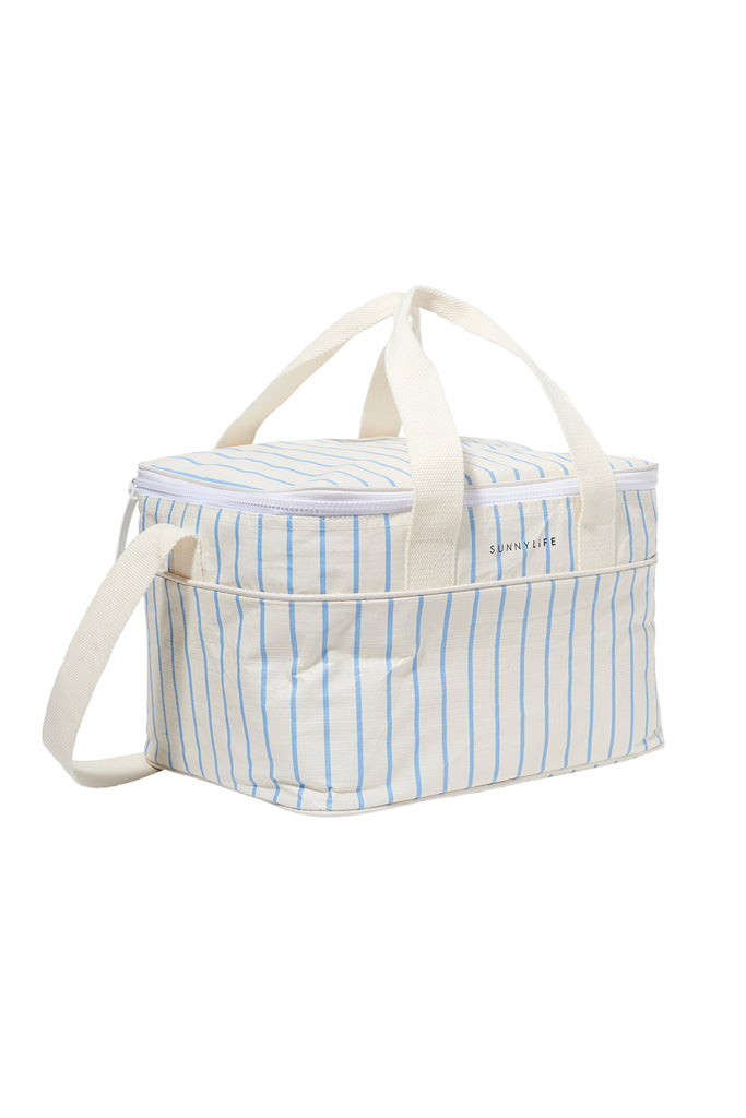 SunnyLife Cooler Bag Le Weekend Mid Blue Cream