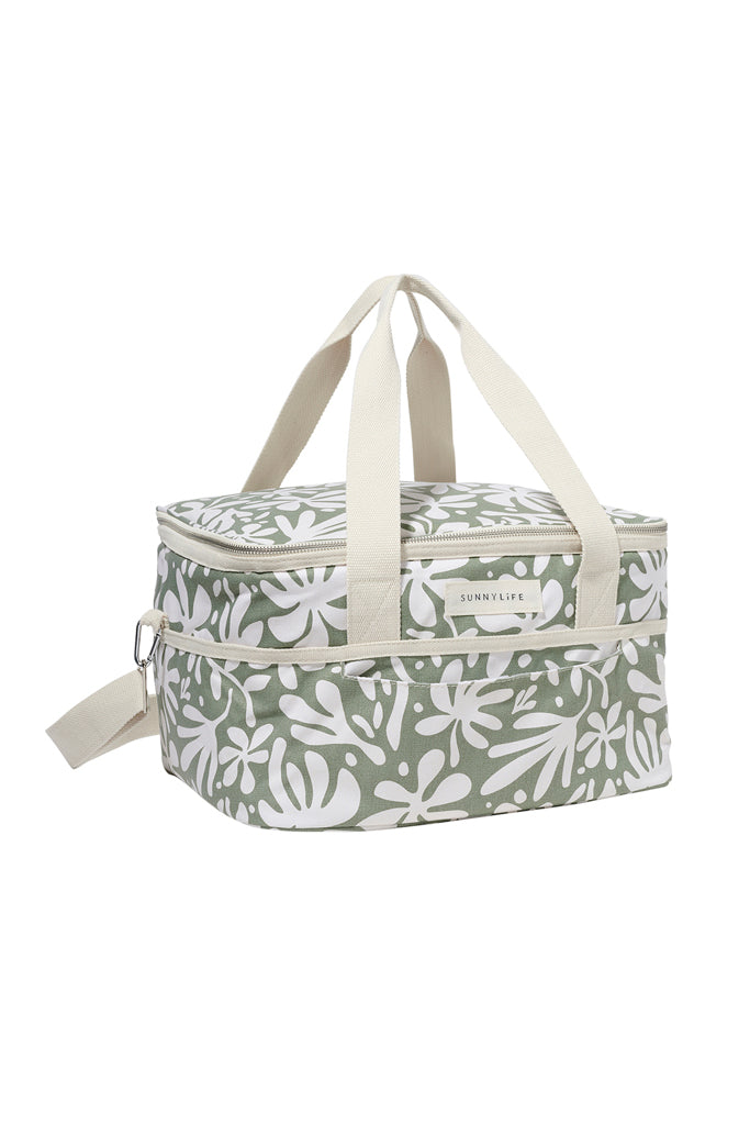 SunnyLife Canvas Cooler Bag The Vacay Olive