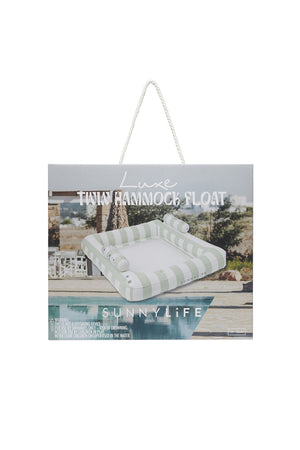 SunnyLife Luxe Twin Hammock Float The Vacay Soft Olive