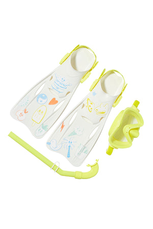 SunnyLife Kids Snorkel Set Medium The Sea Kids Yellow