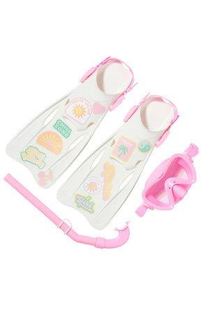 SunnyLife Kids Snorkel Set Medium Summer Sherbet Pink